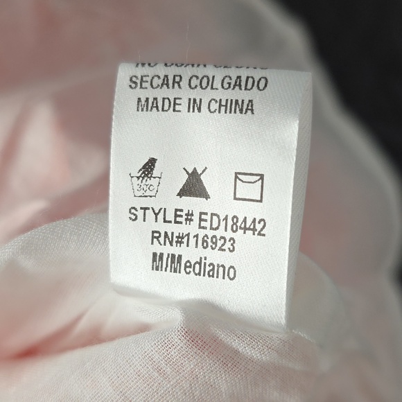 NWT Easel Medium Orange & White Paisley Off-Shoulder Ruffle Maxi Dress - Picture 8 of 8